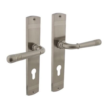 Intersteel Deurklink Helena op schild profielcilindergat 72mm nikkel mat | Intersteel