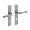 Intersteel Deurklink Helena op schild sleutelgat 56mm chroom | Intersteel