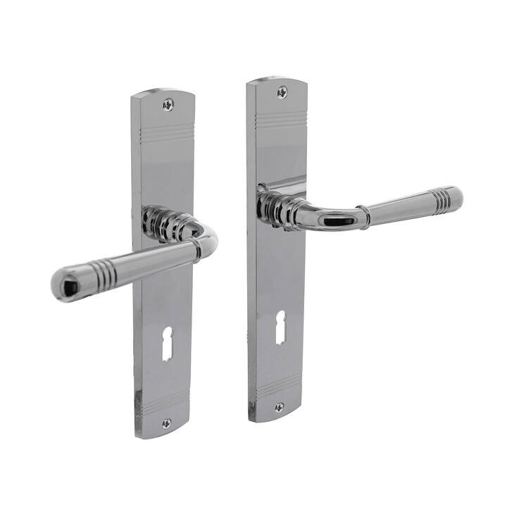 Intersteel Deurklink Helena op schild sleutelgat 56mm chroom | Intersteel