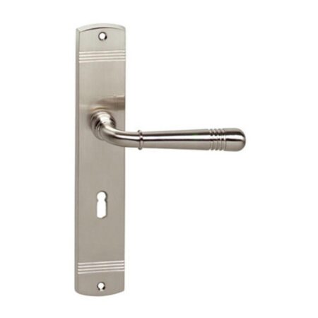 Intersteel Deurklink Helena op schild sleutelgat 56mm nikkel mat | Intersteel