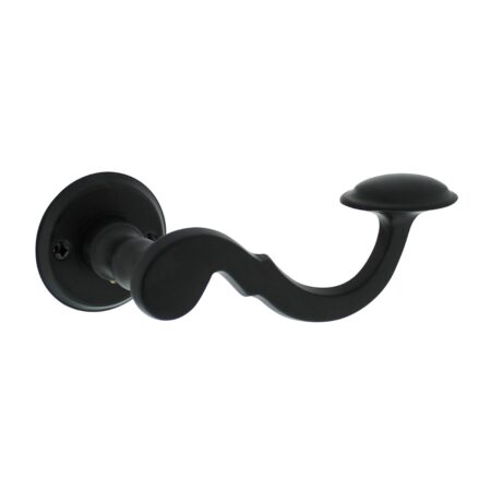 Intersteel Deurklink Posthoorn met rozet schroefgat mat zwart | Intersteel