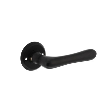 Intersteel Deurklink Trento met ronde rozet mat zwart | Intersteel