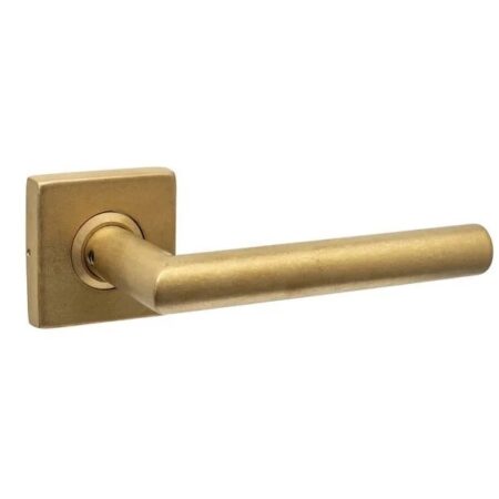 Intersteel Enkele deurklink Jura op rozet verdekt 53x53X10mm PVD messing getrommeld | Intersteel