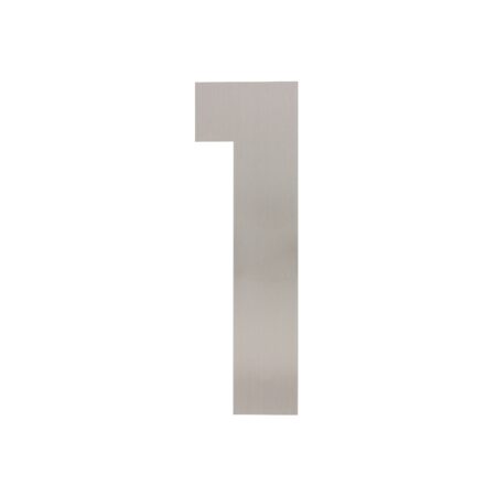 Intersteel Huisnummer 1 XL hoogte 30 cm geborsteld RVS | Intersteel