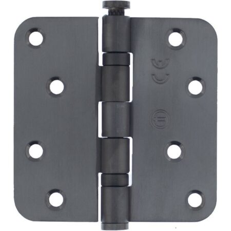 Intersteel Kogellagerscharnier RVS ronde hoeken 89x89mm PVD antraciet tot 70 kilo | Intersteel