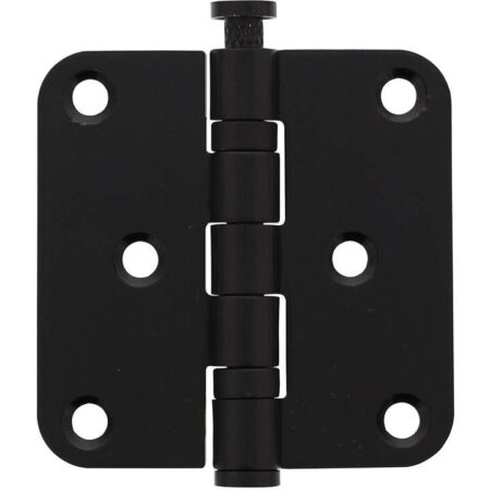Intersteel Kogellagerscharnier ronde hoeken 76x76mm RVS zwart tot 50 kilo | Intersteel