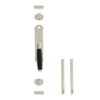 Intersteel Kruk-espagnolet rechts Ton 400 met stangenset 2x 1250 mm nikkel/ebbenhout | Intersteel
