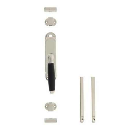 Intersteel Kruk-espagnolet rechts Ton 400 met stangenset 2x 1250 mm nikkel/ebbenhout | Intersteel
