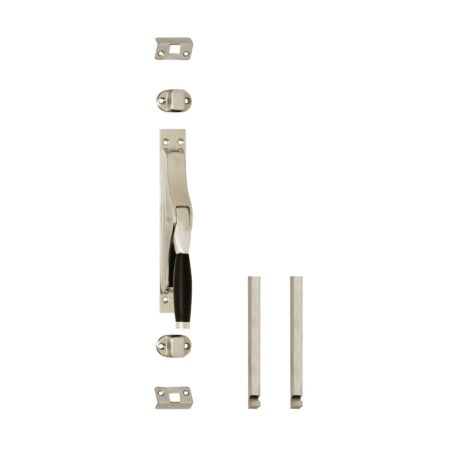 Intersteel Pomp-espagnolet Ton 222 met stangenset 2x 1250mm nikkel mat/ebbenhout | Intersteel