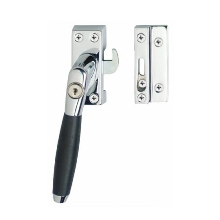 Intersteel Raamsluiting met slot SKG1 links Ton 400 chroom met ebbenhout | Intersteel