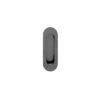 Intersteel Schuifdeurkom mat zwart ovaal 120x40mm blind | Intersteel