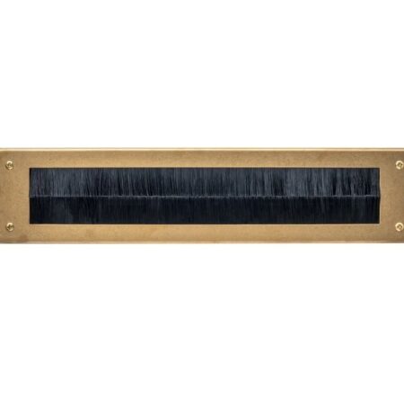 Intersteel Tochtwering rechthoekig 340x76mm PVD messing getrommeld | Intersteel