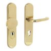 Intersteel Veiligheidsbeslag skg3 profielcilindergat 72 mm ovaal met kerntrekbeveiliging messing gelakt | Intersteel