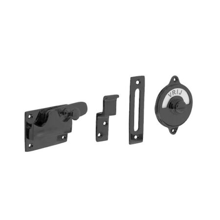 Intersteel WC-slot hendel vlak vrij-bezet mat zwart | Intersteel