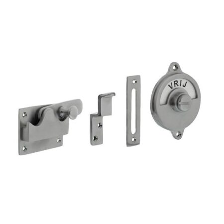 Intersteel WC-slot hendel vlak vrij/bezet chroom mat | Intersteel