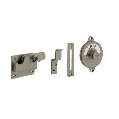 Intersteel WC-slot hendel vlak vrij/bezet mat nikkel | Intersteel