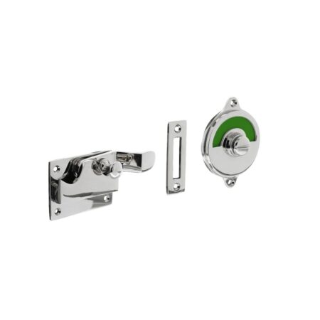 Intersteel WC slot met hendel met bocht rood-groen chroom | Intersteel