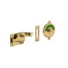 Intersteel WC slot met hendel met bocht rood-groen messing ongelakt | Intersteel