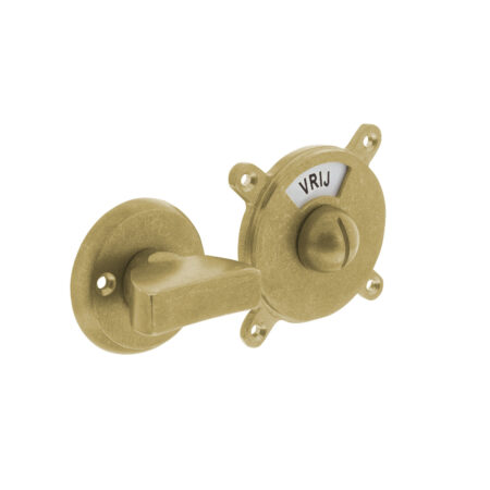 Intersteel WC-sluiting George met vrij / bezet messing getrommeld | Intersteel