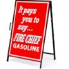 It Pays You To Say Fire Chief Gasoline Metalen Frame Met Bord | Texaco