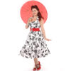 Ivy Floral Dress Black/White-34 (NL)/ 8 (UK) | 32% korting | Vivien of Holloway