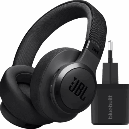 JBL Live 770NC Zwart + BlueBuilt Quick Charge Oplader met Us