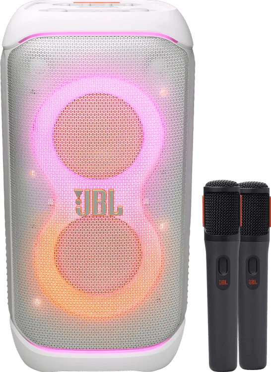 JBL Partybox 320 Wit + Draadloze microfoonset