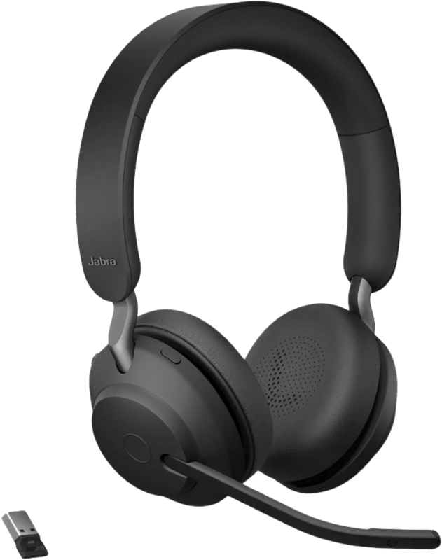 Jabra Evolve2 65 Link380a MS Stereo Stand Black