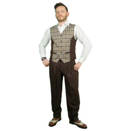 Jacky Gilet Maine Chocolate Brown-XL | Fiftiesstore