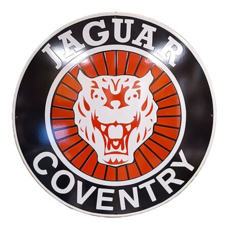 Jaguar Coventry Logo Emaille Bord - Ø50cm | Fiftiesstore
