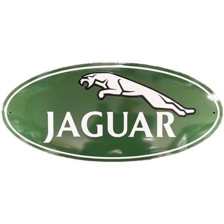 Jaguar Logo Emaille Bord - 100 x 50cm | Fiftiesstore