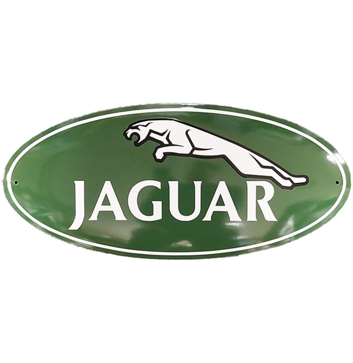 Jaguar Logo Emaille Bord - 100 x 50cm | Fiftiesstore