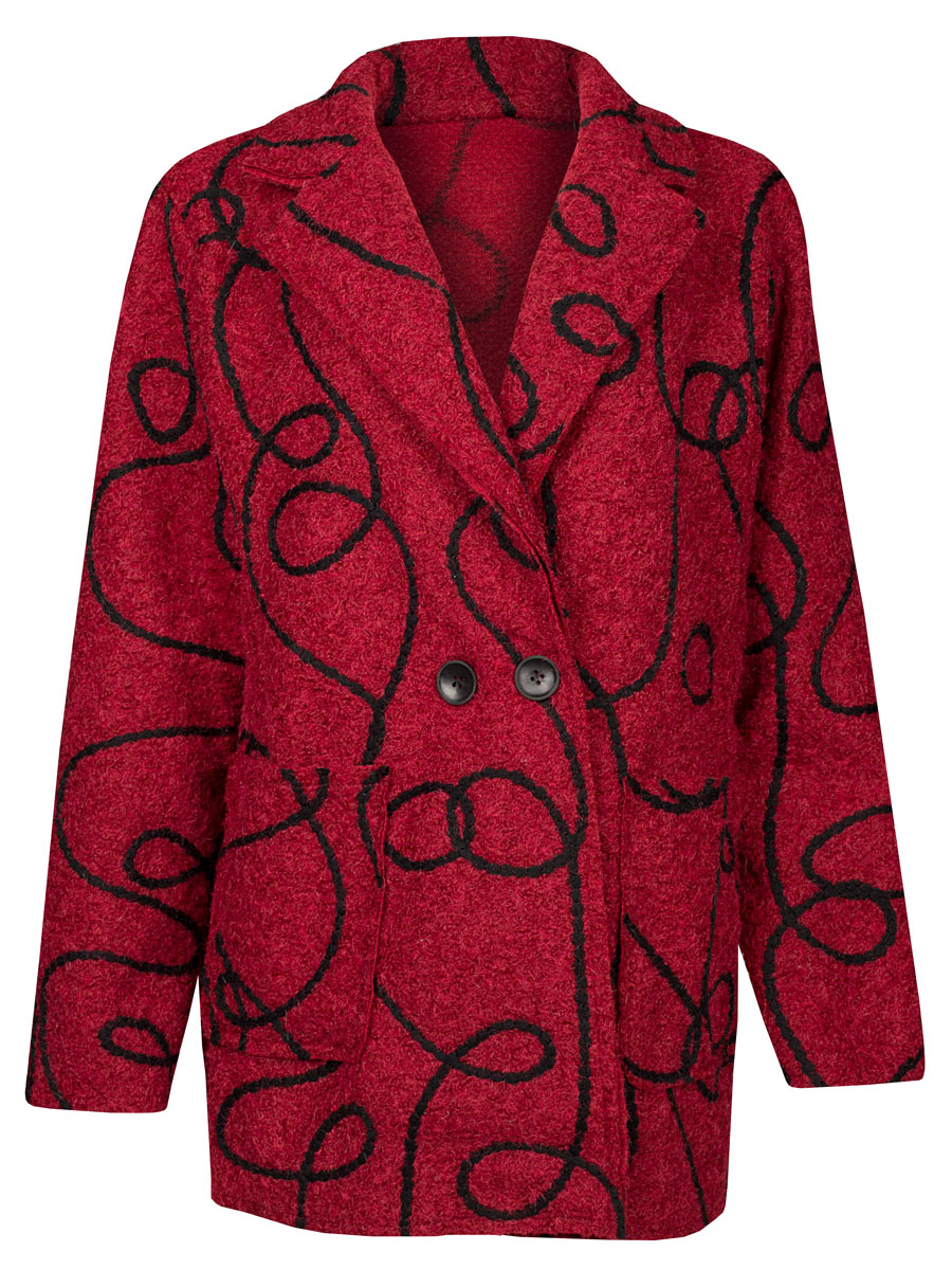 Jas Bouclé Bordeaux | Fashionize