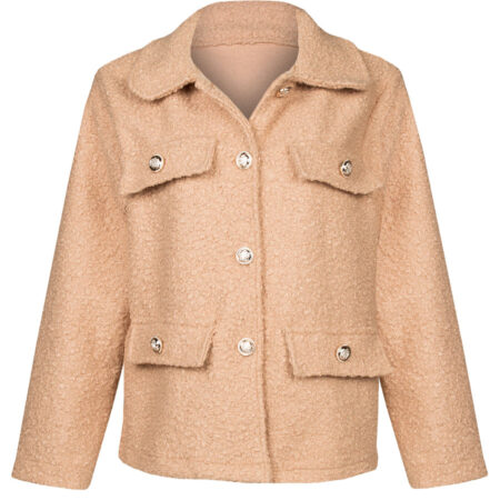 Jasje Bouclé Beige | Fashionize