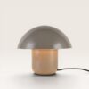 Javera - Mushroom lamp 25 cm - Dressoir lamp - E14 fitting - Beige metaal - Met aan/uit-schakelaar | LUSENZ