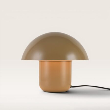 Javera - Mushroom lamp 25 cm - Dressoir lamp - E14 fitting - Brons metaal - Met aan/uit-schakelaar | LUSENZ