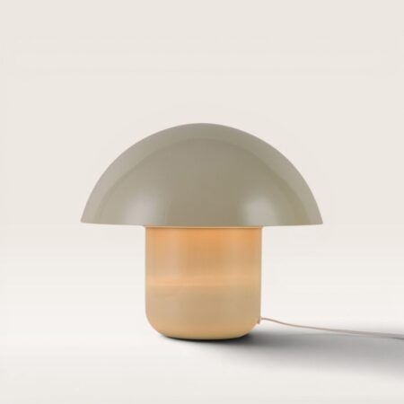 Javera - Mushroom lamp 25 cm - Dressoir lamp - Wit metaal - E14 fitting - Met aan/uit-schakelaar | LUSENZ