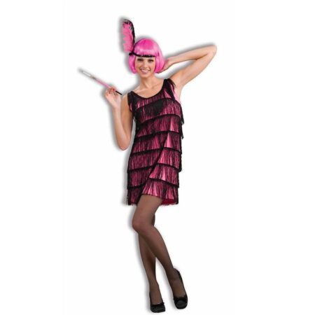 Jazzy Pink Flapper Dress & Headpiece-XL | 35% korting | Fiftiesstore