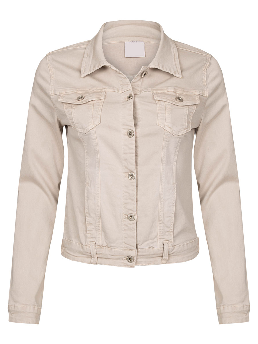 Jeans Jacket Stretch Beige | Fashionize