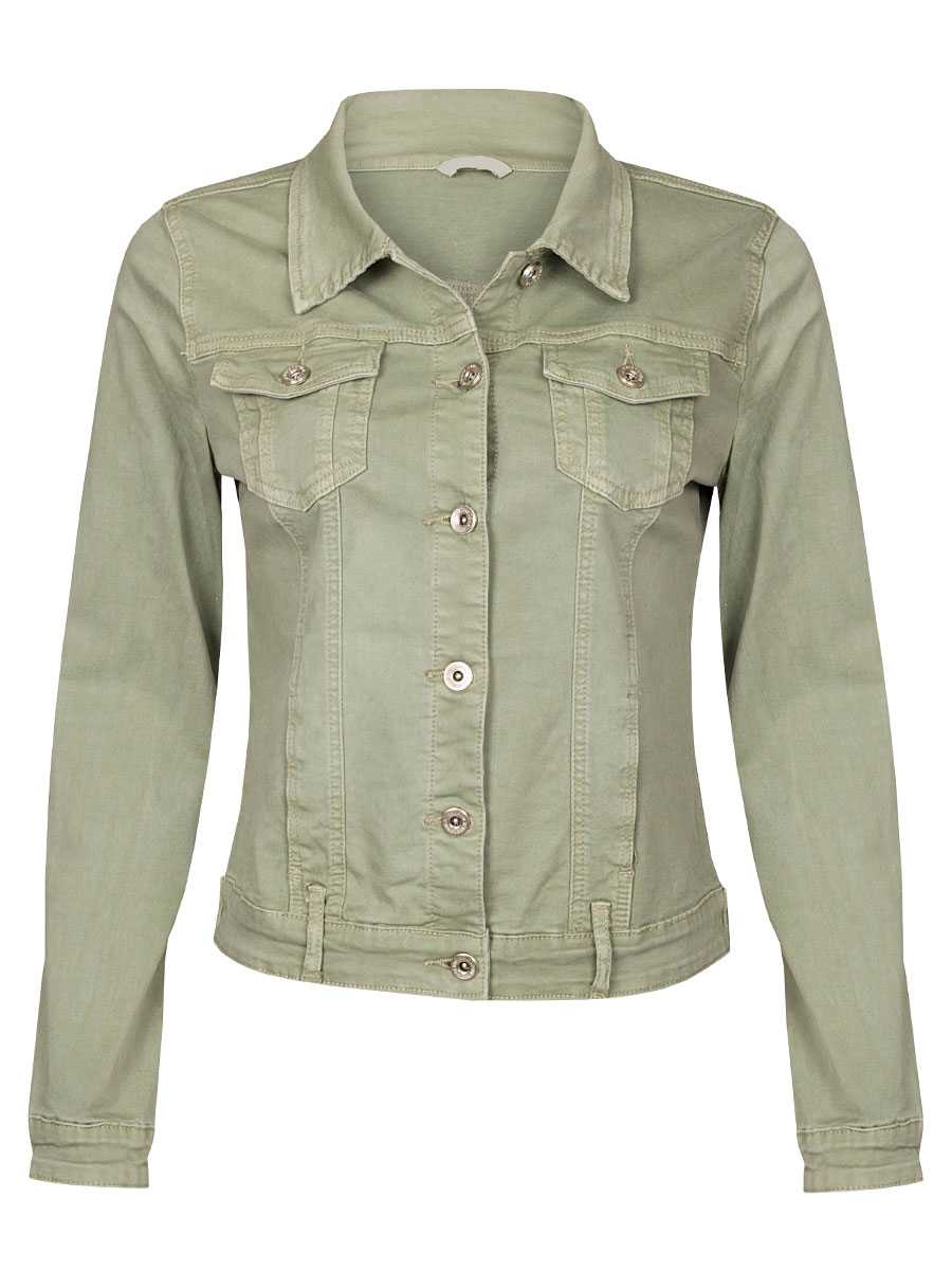 Jeans Jacket Stretch Groen | Fashionize