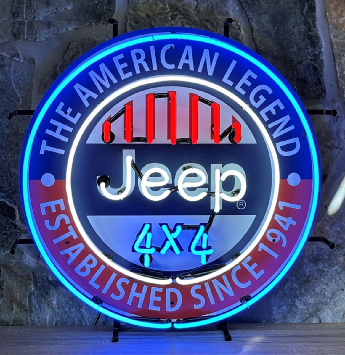 Jeep American Legend Neon Verlichting 60 cm - Blauw