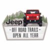 Jeep Off Road Trails Open All Year Houten Wandbord GROOT 58
