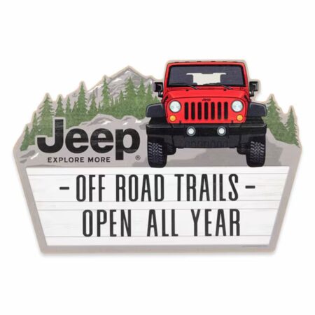 Jeep Off Road Trails Open All Year Houten Wandbord GROOT 58