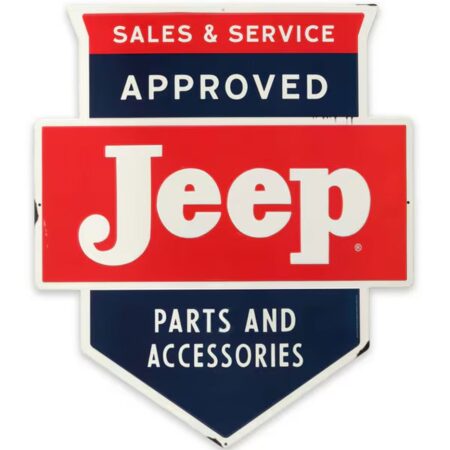 Jeep Shield Metalen Bord met Relief 61 x 52 cm | Jeep