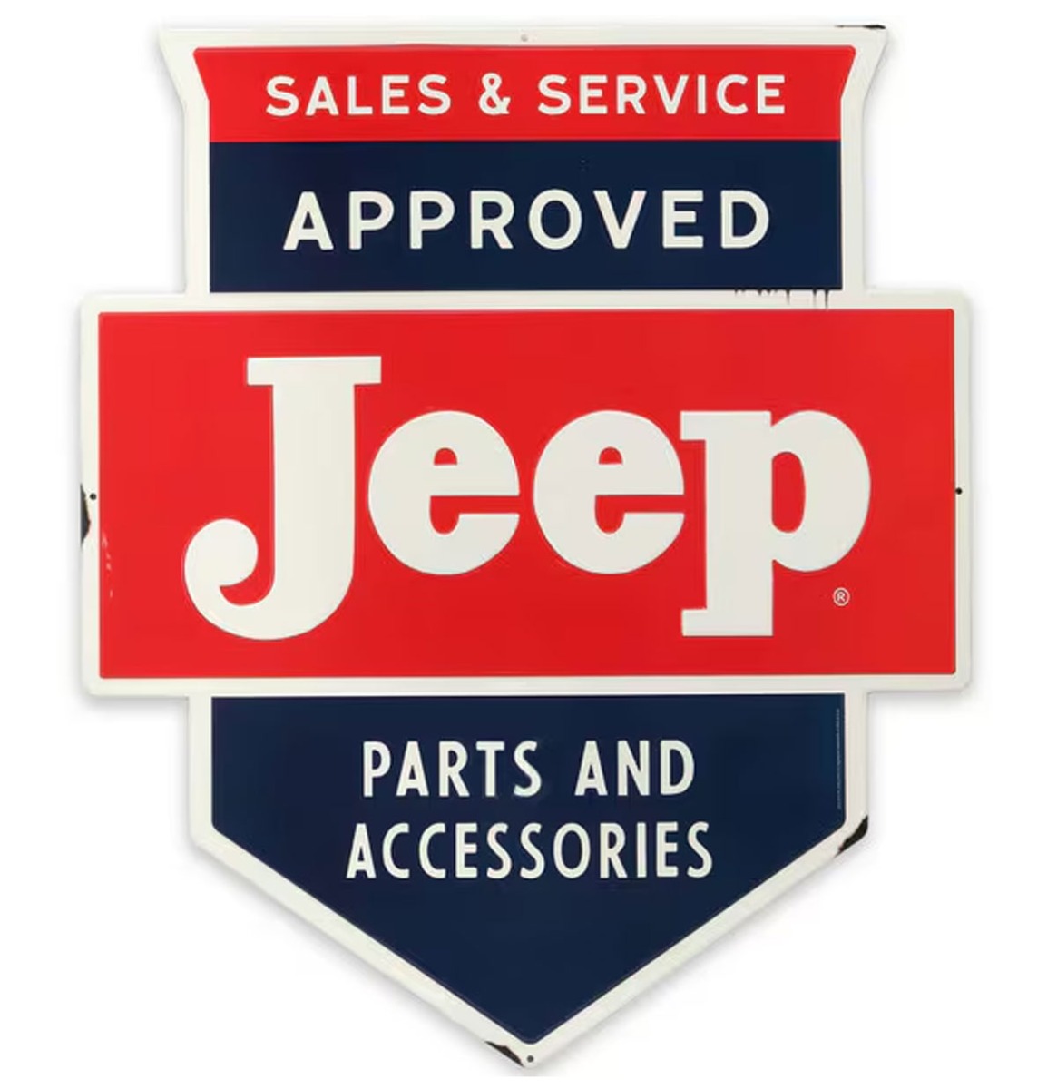 Jeep Shield Metalen Bord met Relief 61 x 52 cm | Jeep