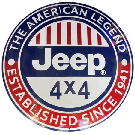 Jeep The American Legend Emaille Bord - 60 cm ø | Jeep