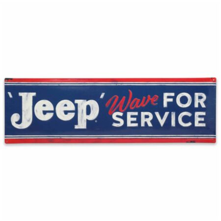 Jeep Wave For Service Metalen Bord - 61 x 19cm | Jeep