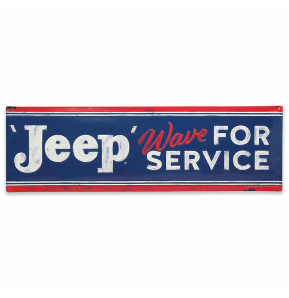 Jeep Wave For Service Metalen Bord - 61 x 19cm | Jeep