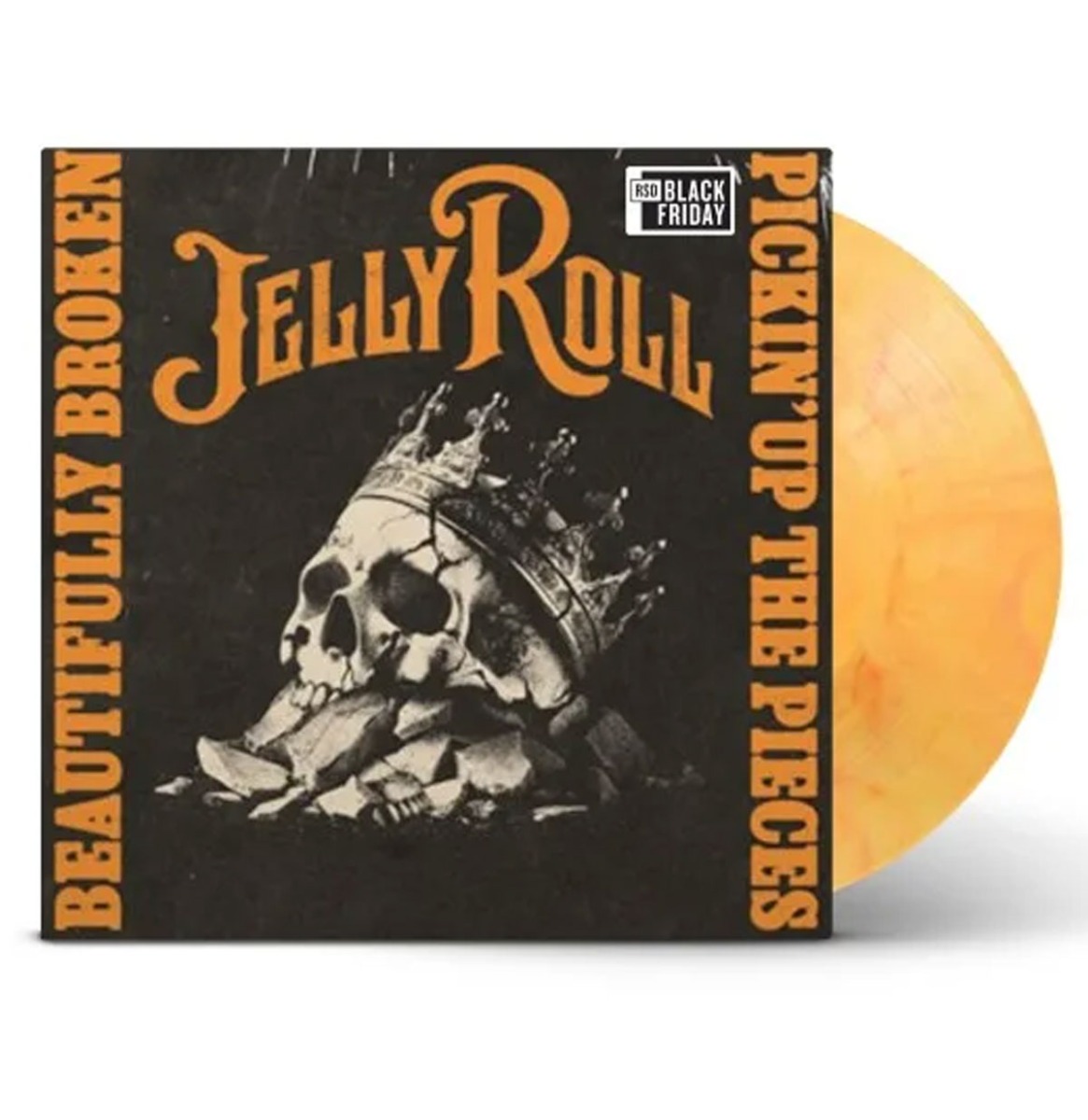 Jelly Roll - Beautifully Broken (Pickin' Up The Pieces) (Tequila Sunrise Vinyl) (Record Store Day Black Friday 2025) (LP) | Fiftiesstore