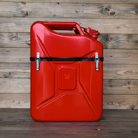 Jerrycan Giftbox 20L - Rood - Unieke Opbergdoos - Stoere Stalen Jerrycan - Multifunctioneel Cadeau - Originele Opberger | DESIGNED BY MAN